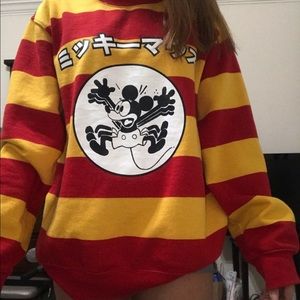 Mickey Mouse striped sweater